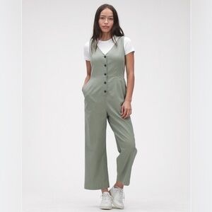 GAP | sage green Tencell button front jumpsuit size 6